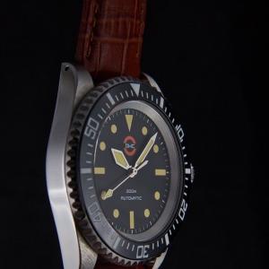 Leather Watch In Black